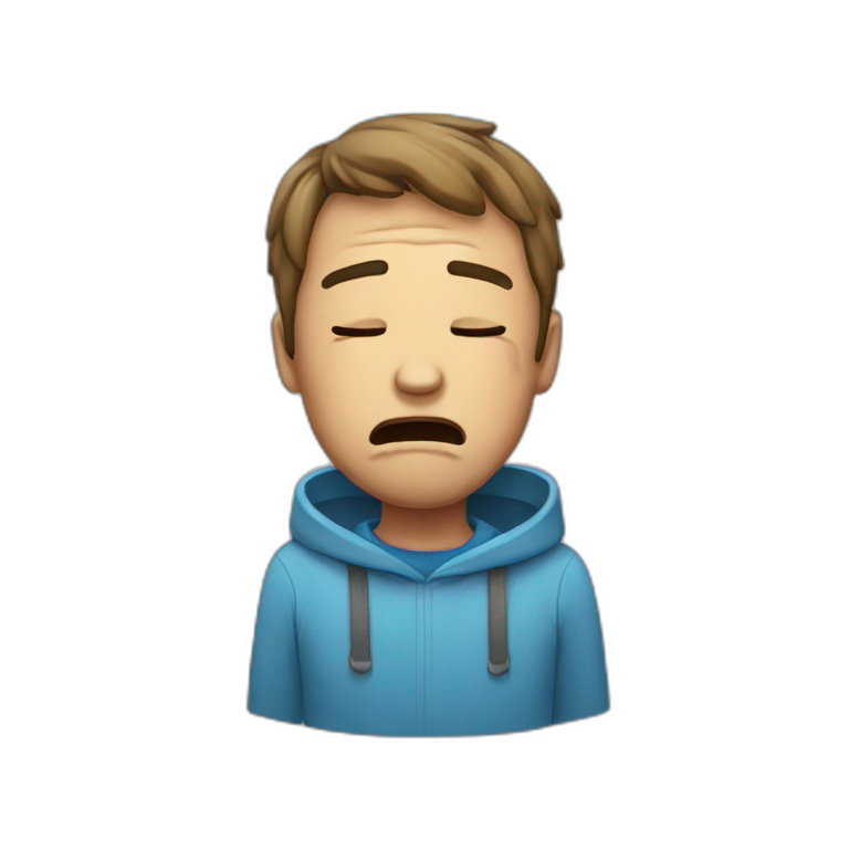Man crying from pain emoji