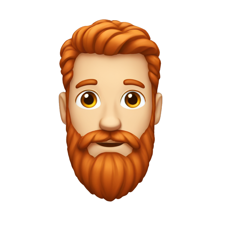 redhead guy with big beard emoji