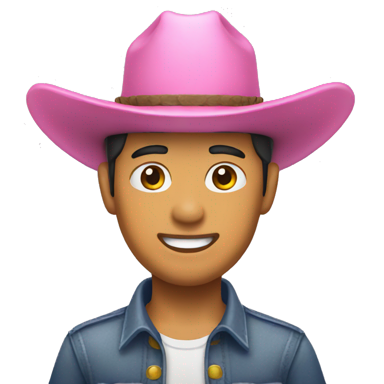 Filipino cowboy pink hat emoji