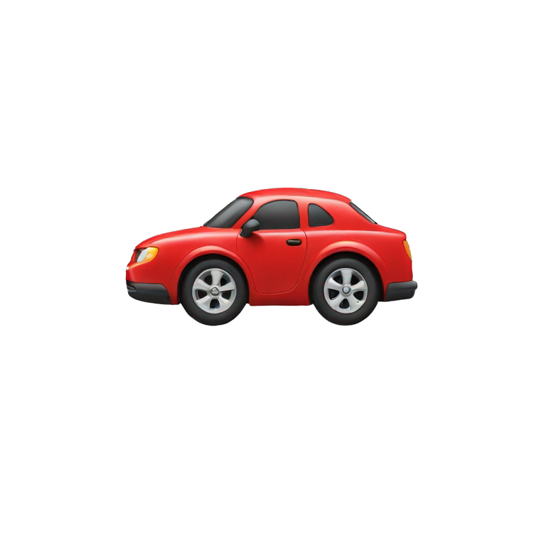 isolated front of little red car emoji