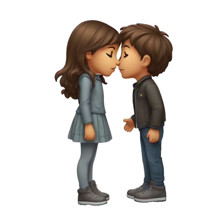 Boy kissing girl emoji