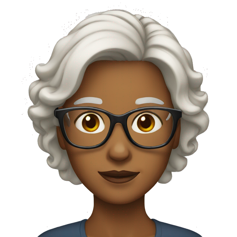 woman glasses 50 years old emoji