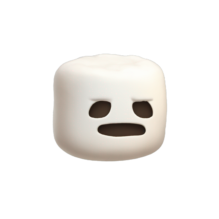 marshmallow, no face emoji