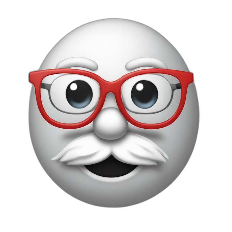 smart elmo with glasses emoji