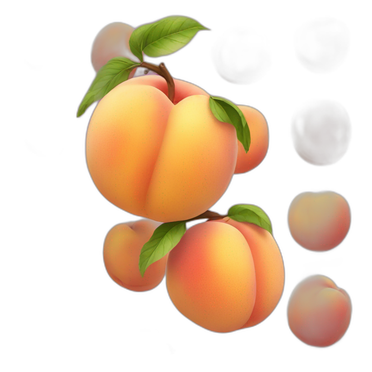 realistic peach emoji