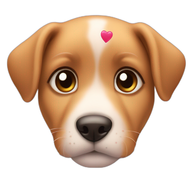 puppy eyes face emoji combined with hearts around emoji
