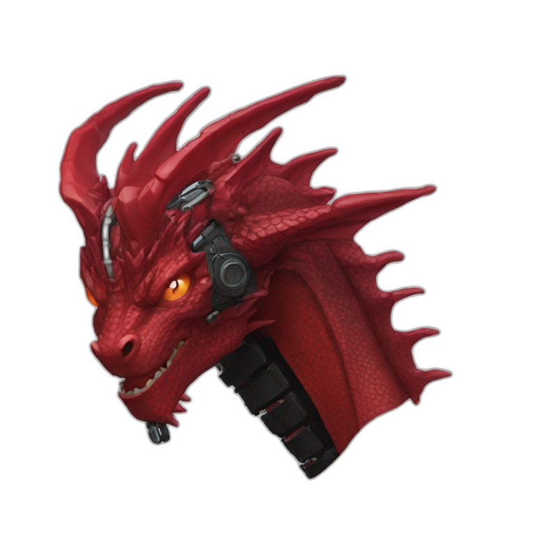 head Red dragon cyberpunk people emoji
