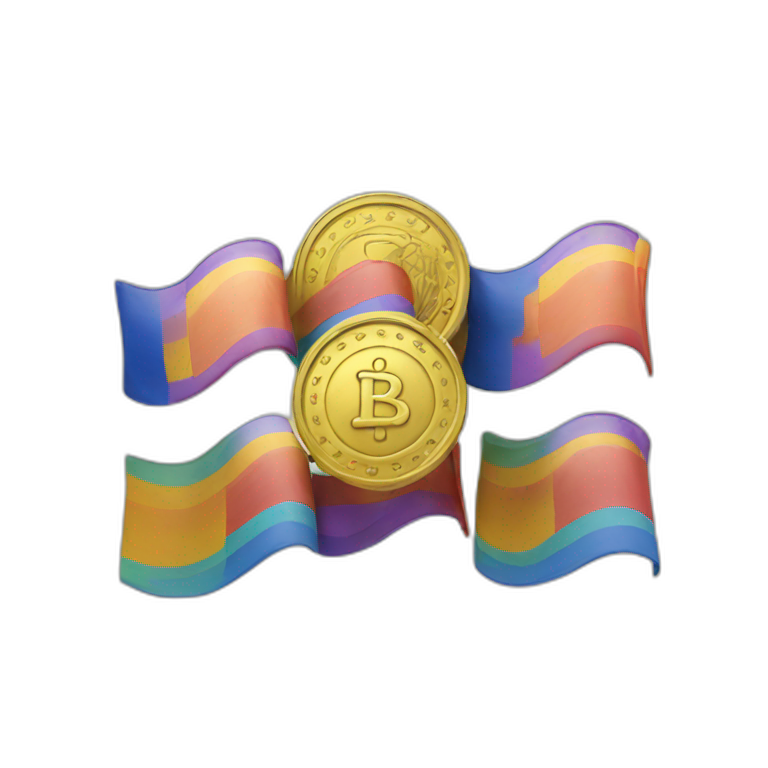 bi flag coins emoji