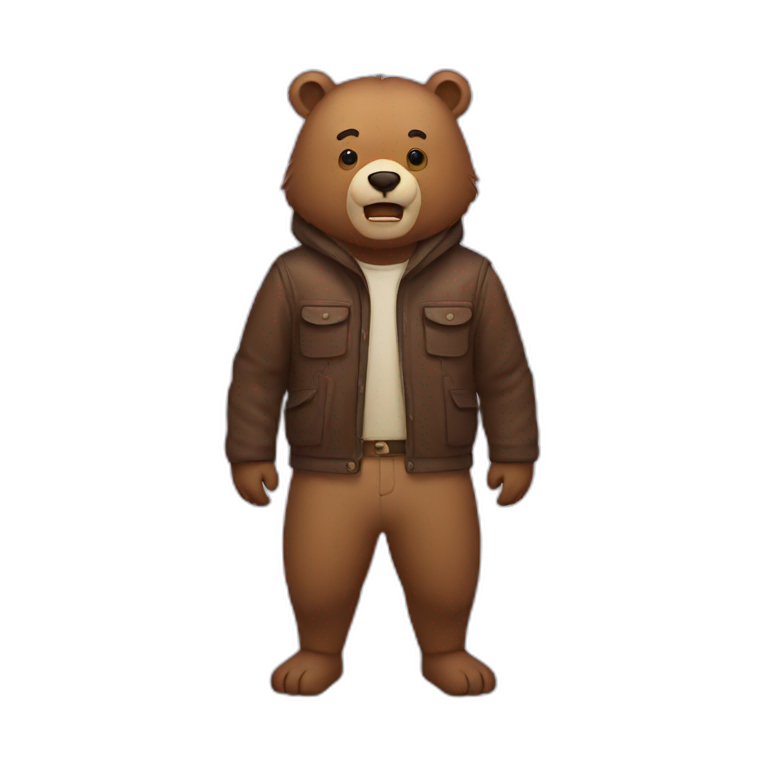 Bear man emoji