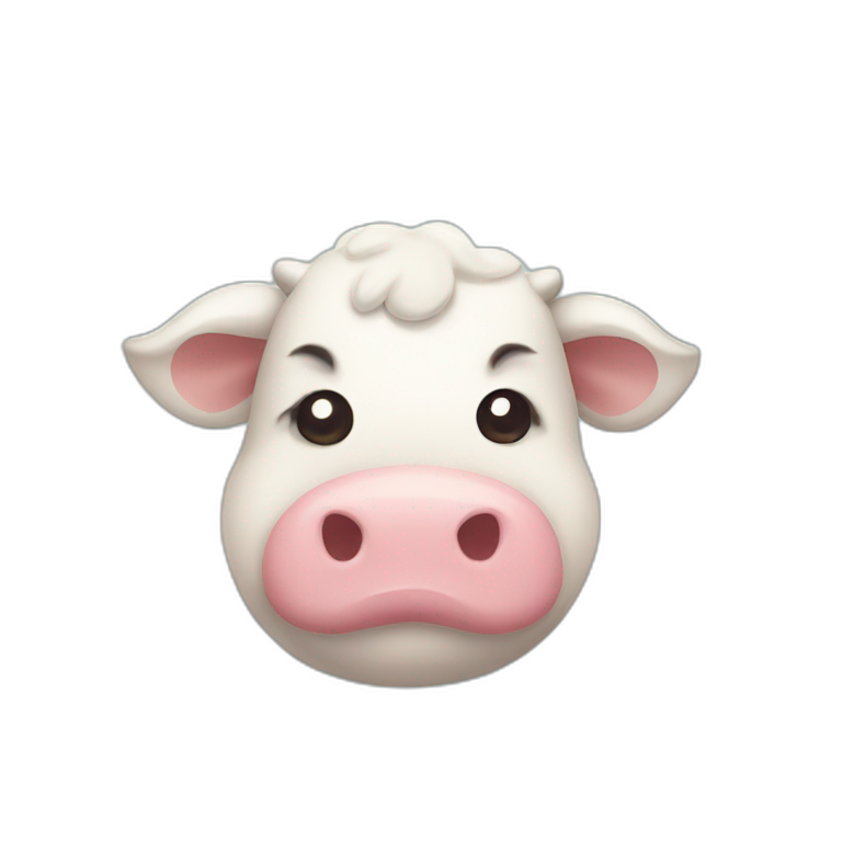 Cute little Chubby Cow  emoji