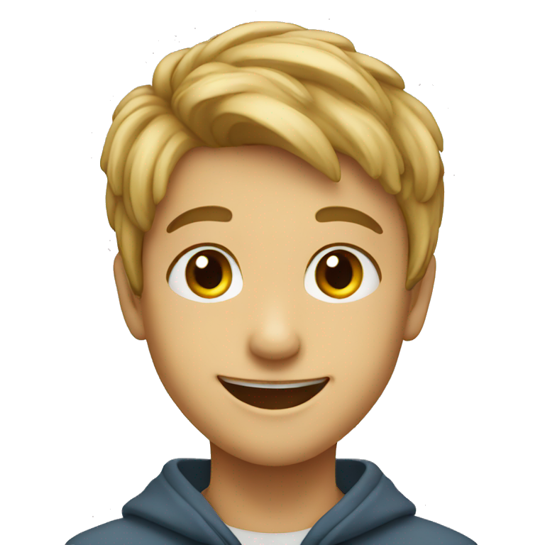 Young boy smiling  emoji