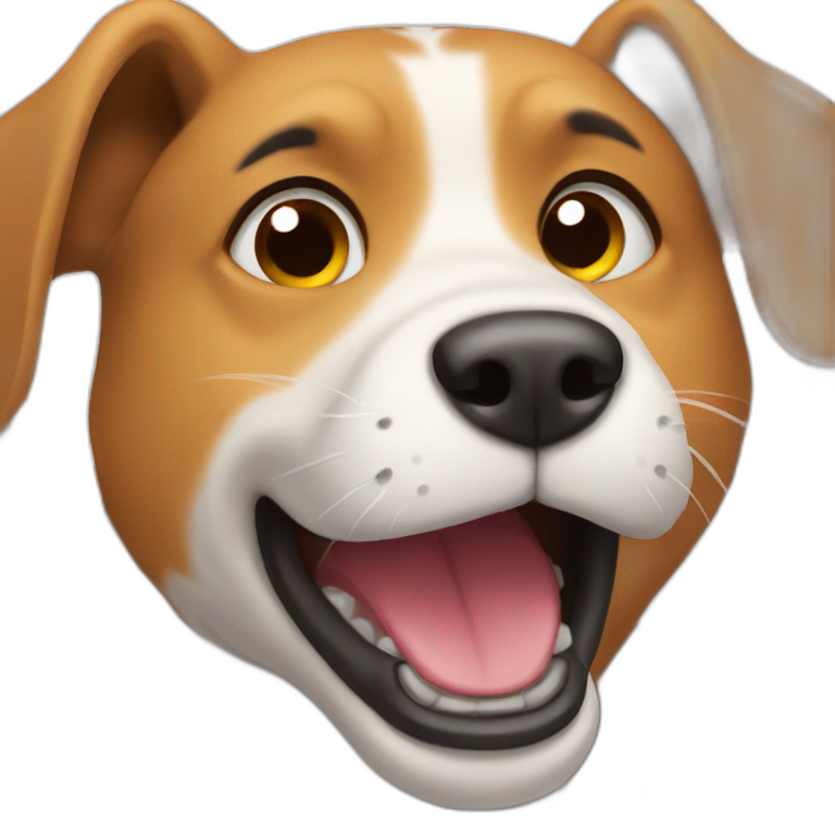 Dog barking  emoji