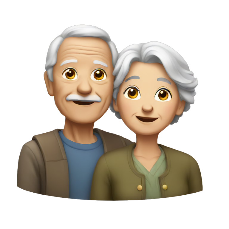 Very old couple emoji