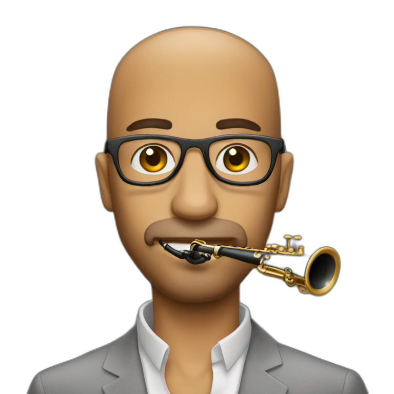 man spanish glasses saxophone emoji