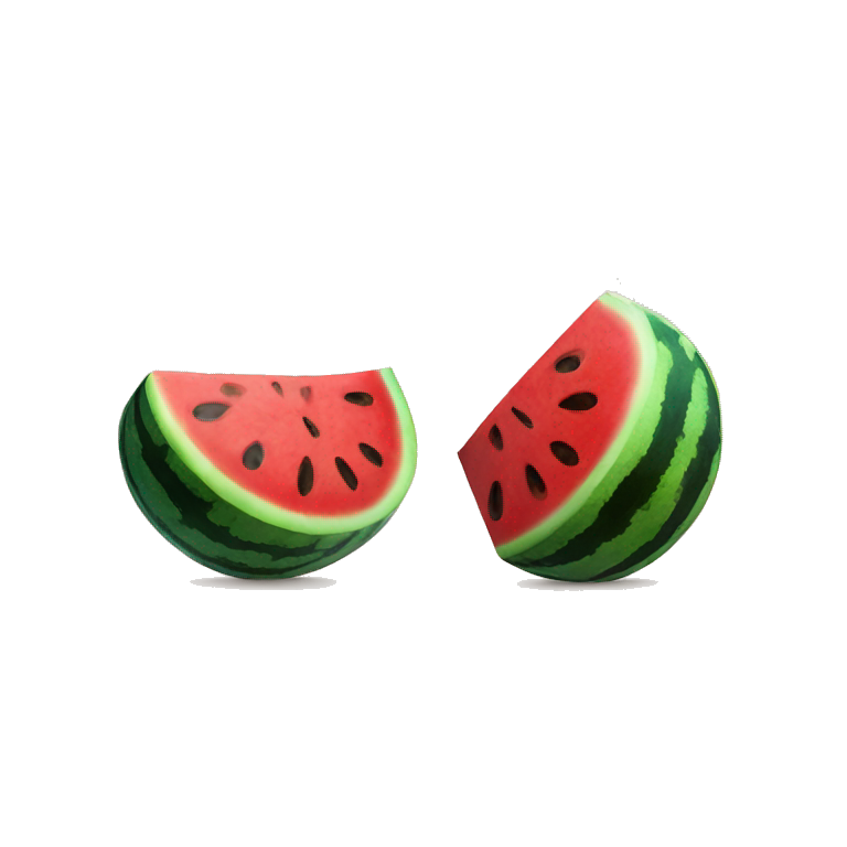 two watermelons beside each other  emoji