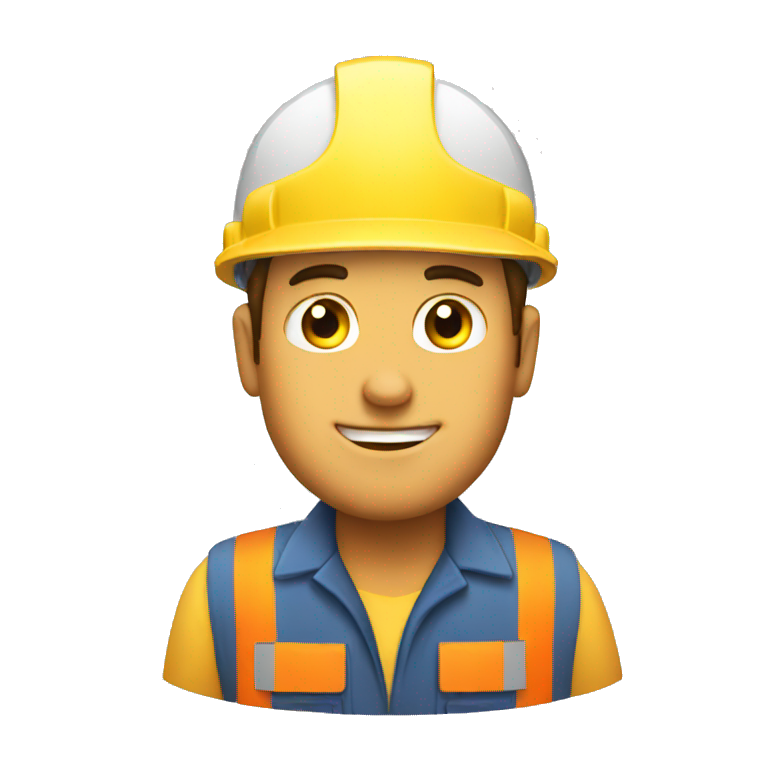 a builder with stars in his eyes emoji
