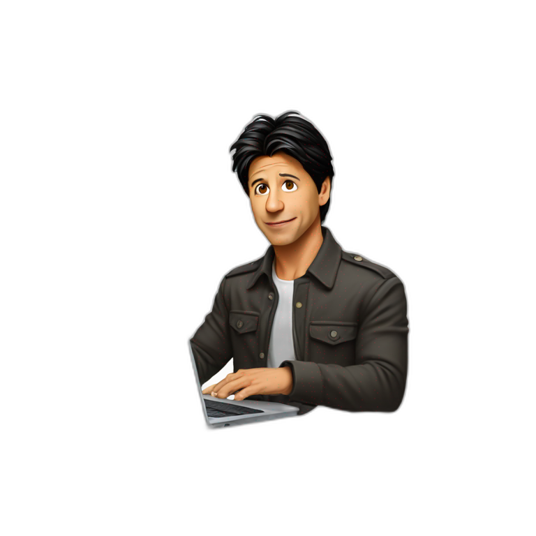 sharukh khan with laptop emoji