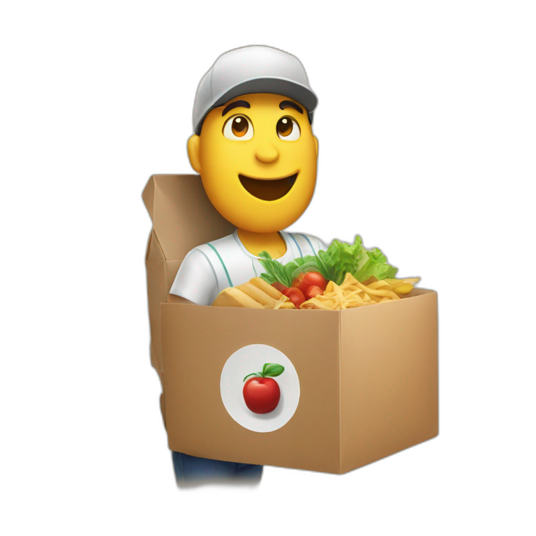 food-delivery with magic emoji