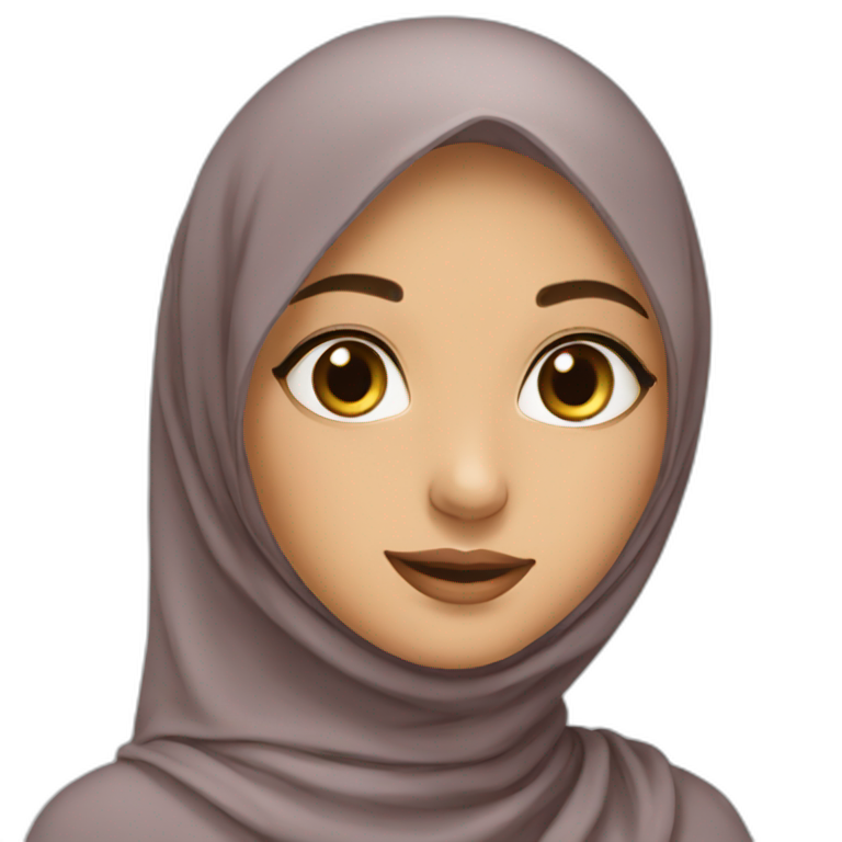 A beautiful girl in hijab celebrating her birthday emoji