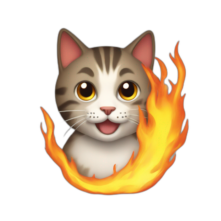 cat-fire-ball emoji