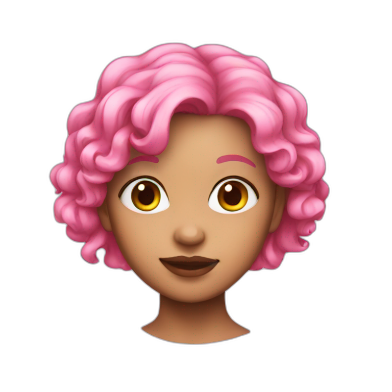 Pink hair girl  emoji