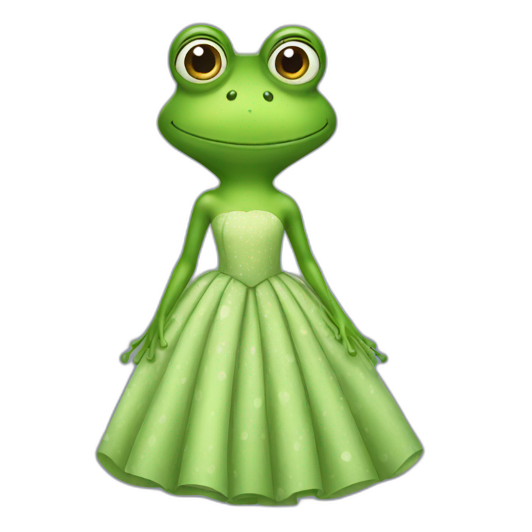 frog in a dress emoji