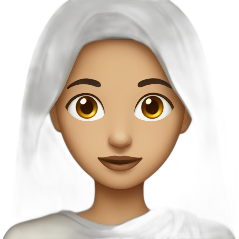 arab girl with dark brown hair emoji
