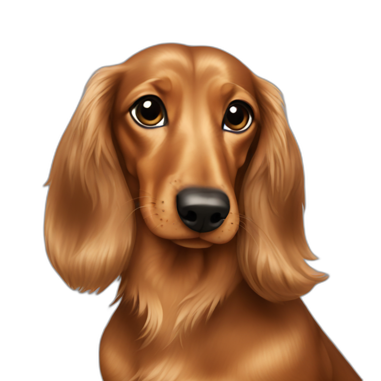 dachshund spotted long hair Light brown emoji