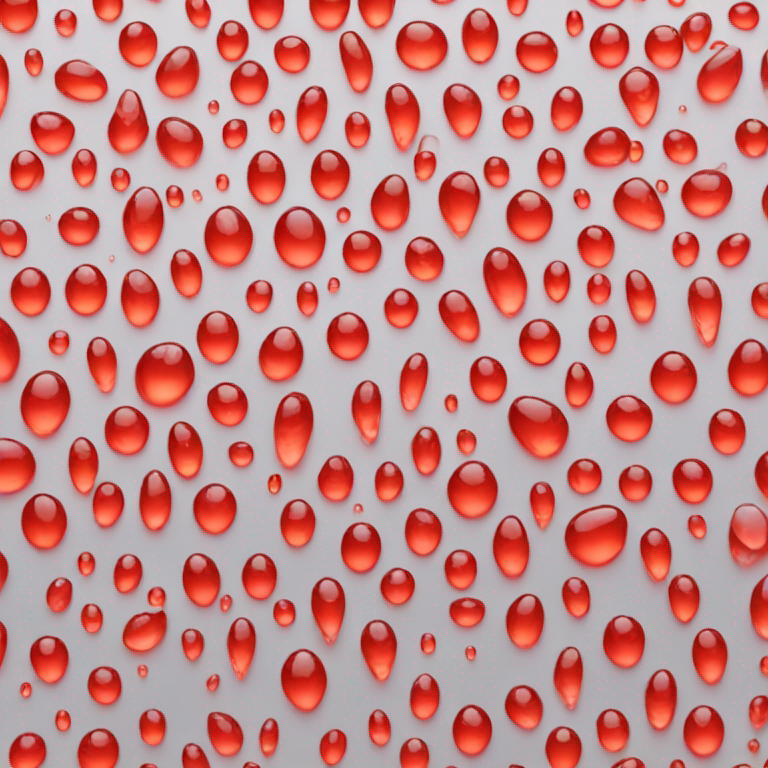 Red colour water droplets  emoji