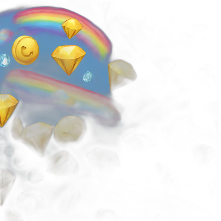 Diamond and rainbows emoji