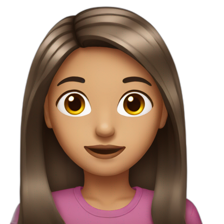 girl straight hair emoji