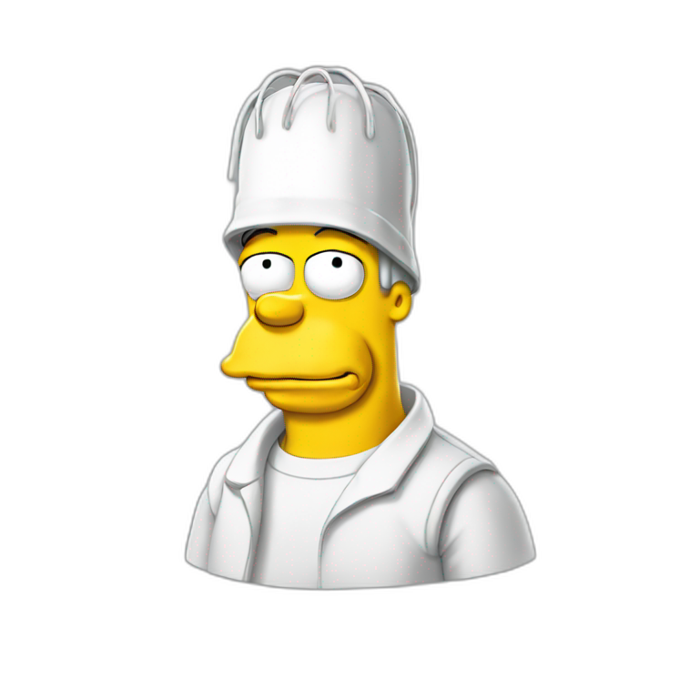 Homer simpson in iOS style emoji
