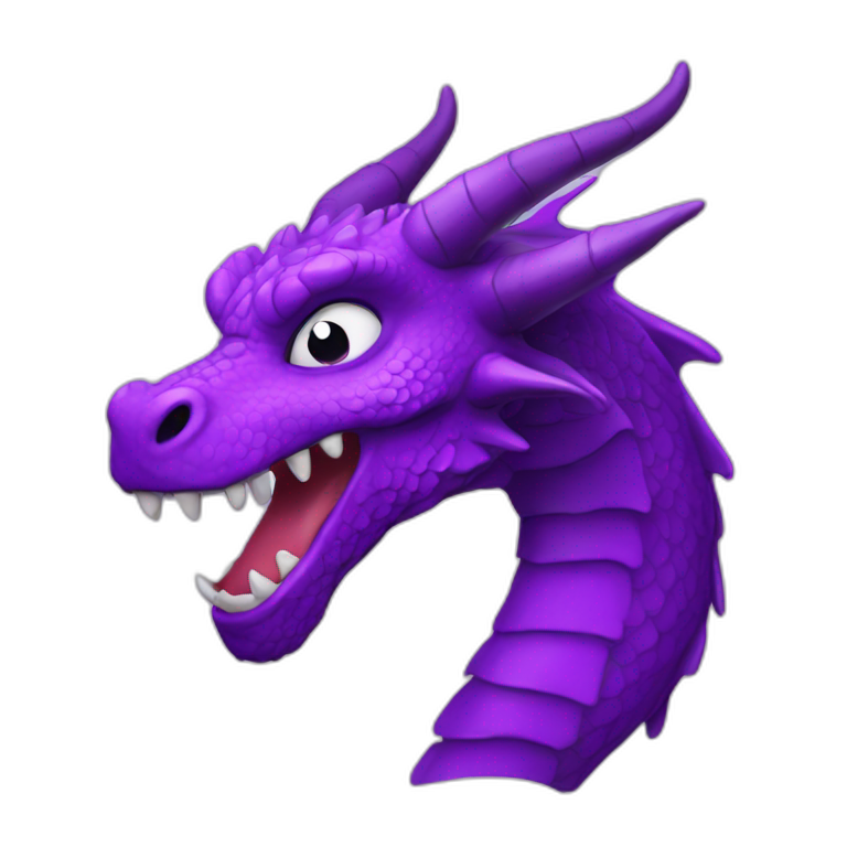 purple dragon head with letters LOL emoji