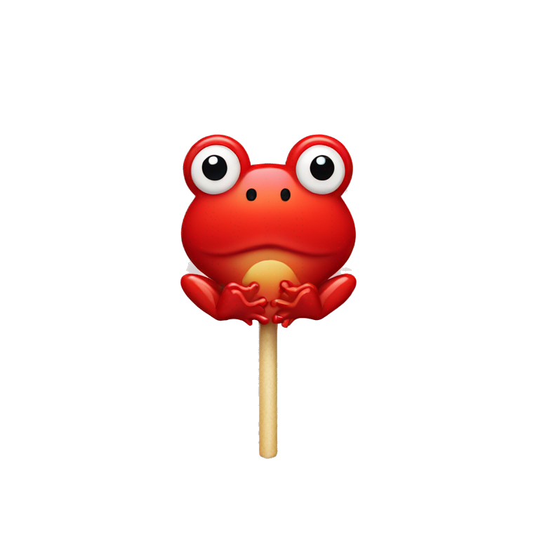 red frog lolly emoji