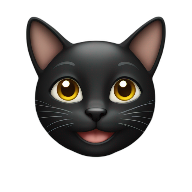 black smiling cat emoji