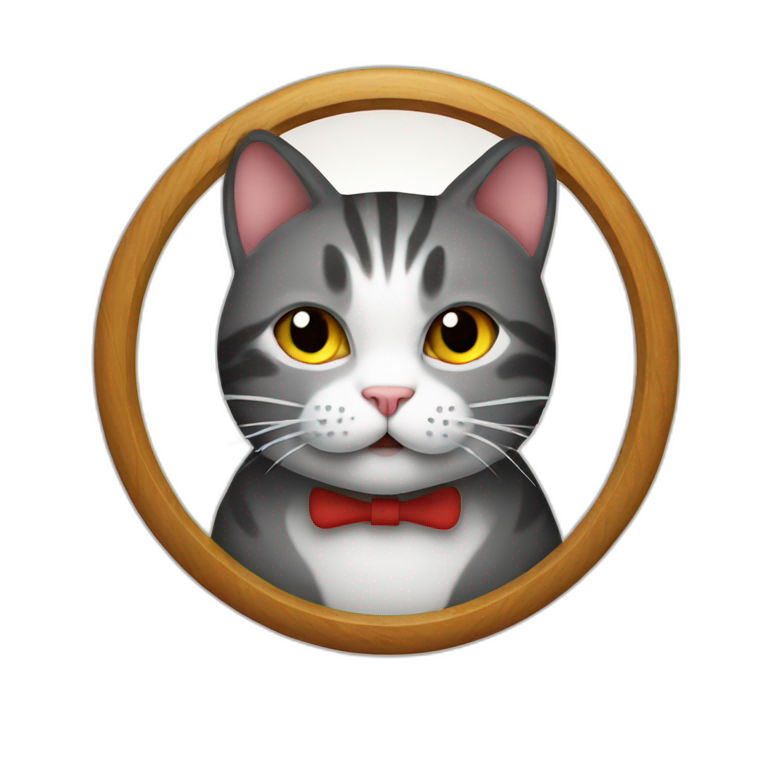 Cat inside no smoking cercle emoji