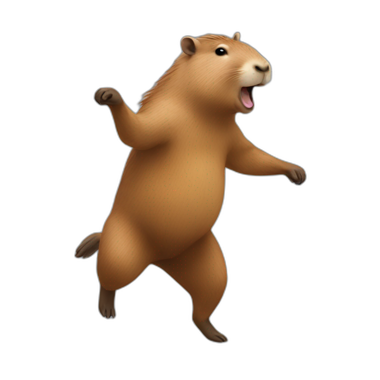 Dancing capybara emoji