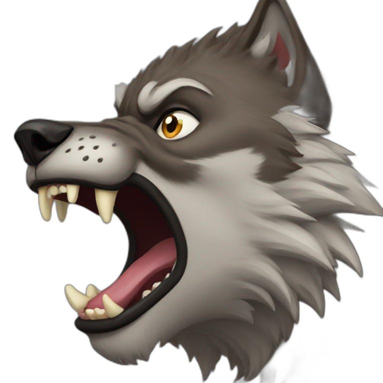 roaring werewolf emoji