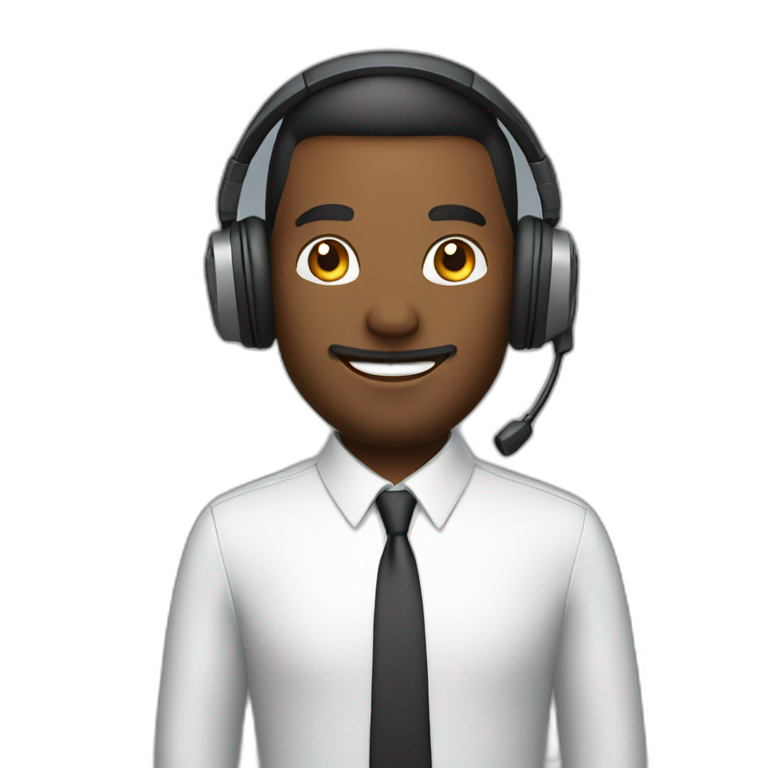 businessman with gaming headset emoji