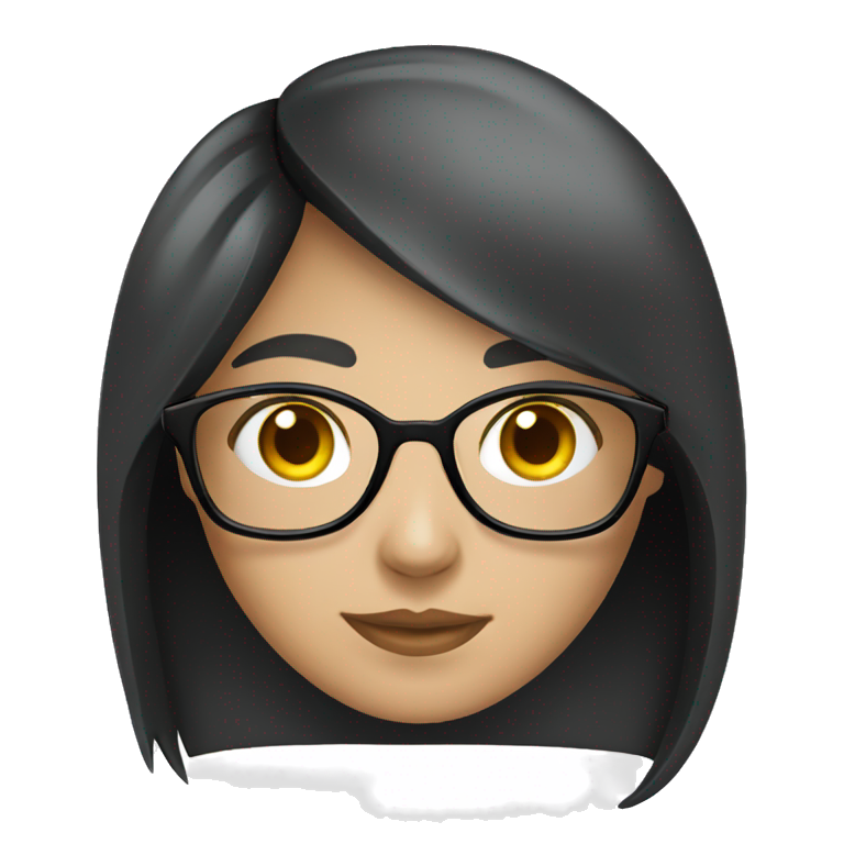 happy girl in glasses emoji