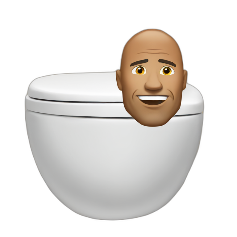 the rock on the loo emoji