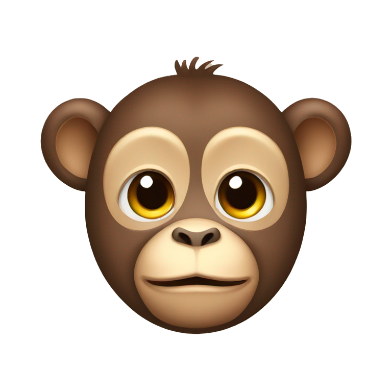 Cute little chubby monkey emoji