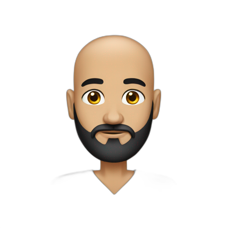 egyptian bald guy with black beard emoji