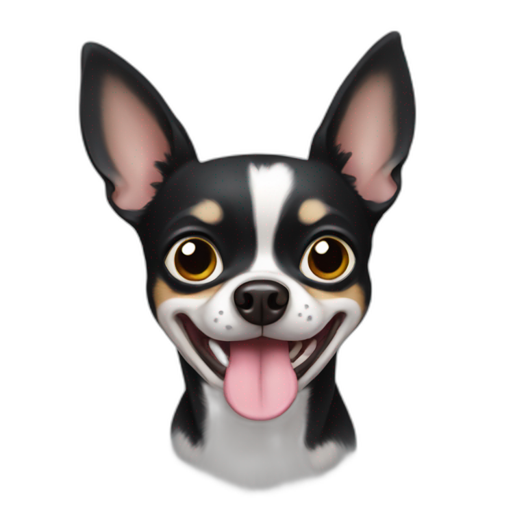black chihuahua dog emoji