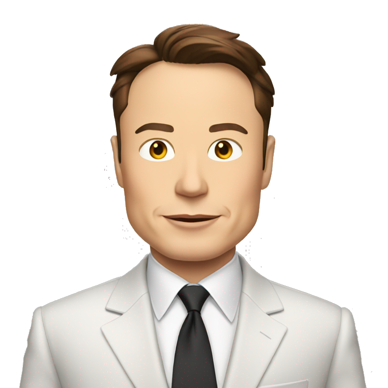 elon musk wearing suit emoji