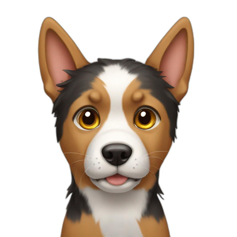 dog with cat ears emoji