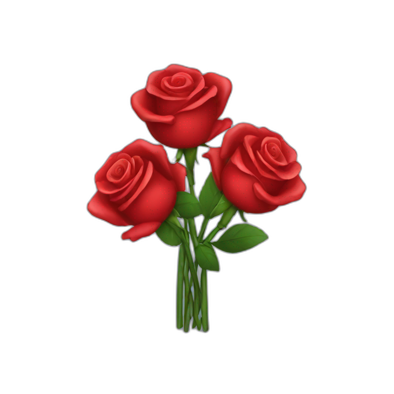 Bouquet of red roses emoji