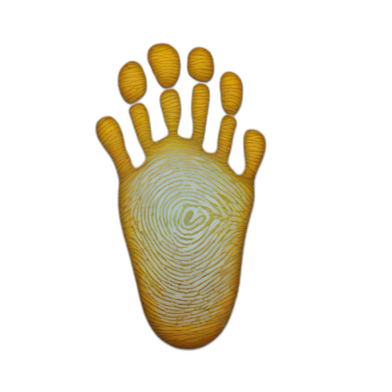 fingerprint foot emoji