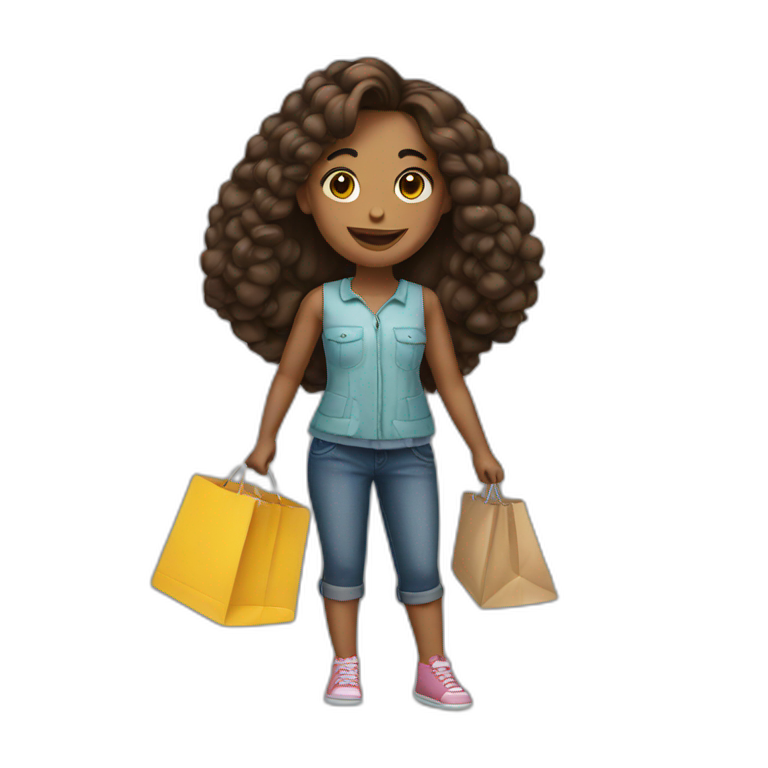 Girl with Shopping bag  emoji
