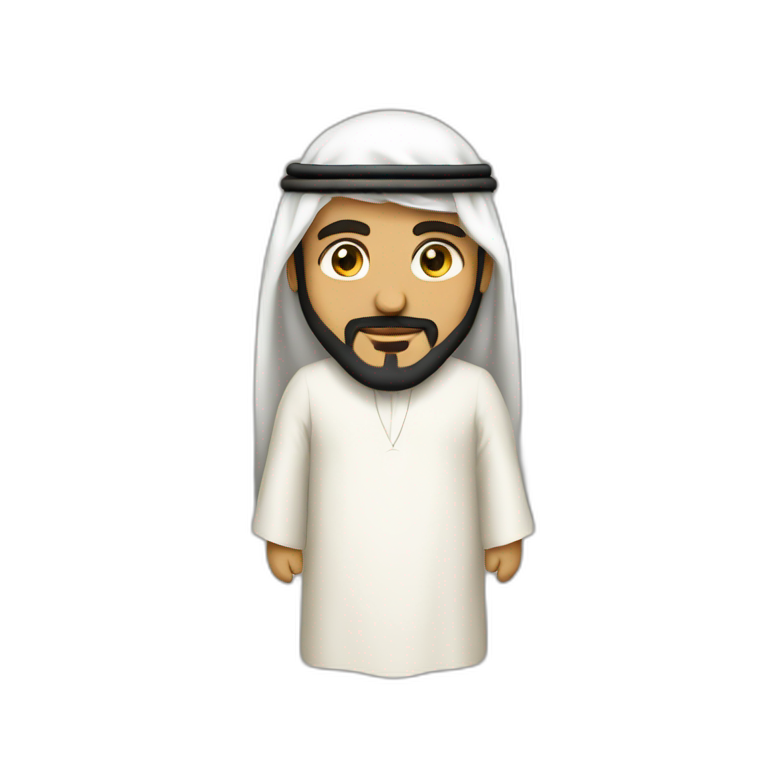 A Saudi sheikh wearing a mashallah emoji